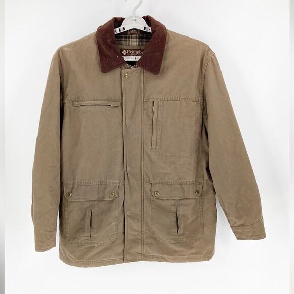 COLUMBIA Wool blend Lined Cotton Barn Coat Field Chore Jacket ranch country XL - Picture 1 of 11